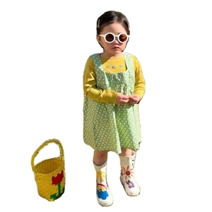 Último Modelo de Vestido Verde sin Mangas a Cuadros para Niñas Pequeñas, Diseños Elegantes de Vestidos para Bebés - Product Image 1