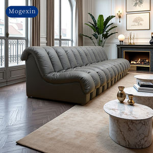 Juego de Sofás de Cuero PU Minimalista Italiano con Sillones Reclinables para Sala de Estar, Apartamento, Centro Comercial, Hotel, Villa - Product Image 4