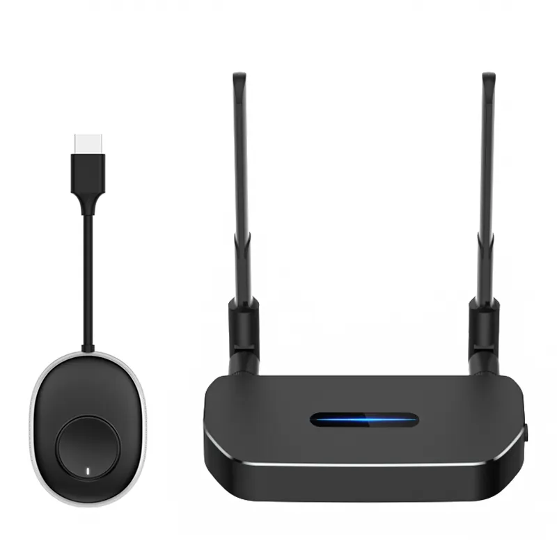 Wireless HDMI Transmitter and Receiver Kit 4K 30GHz Video Audio to TV Project Monitor Support 2.4/5GHz WiFi and Mirocast Airplay