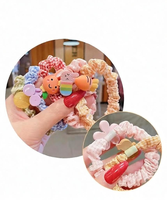 Scrunchies mignons à motifs de fruits et d'animaux pour filles, tissu doux, haute élasticité, sans abîmer les cheveux, vente en gros disponible