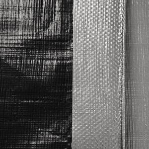 Bâche PE 120G/M2 Argentée/Noire pour usage extérieur, idéale pour tentes et couvertures, petite bâche imperméable pour extérieur - Product Image 2