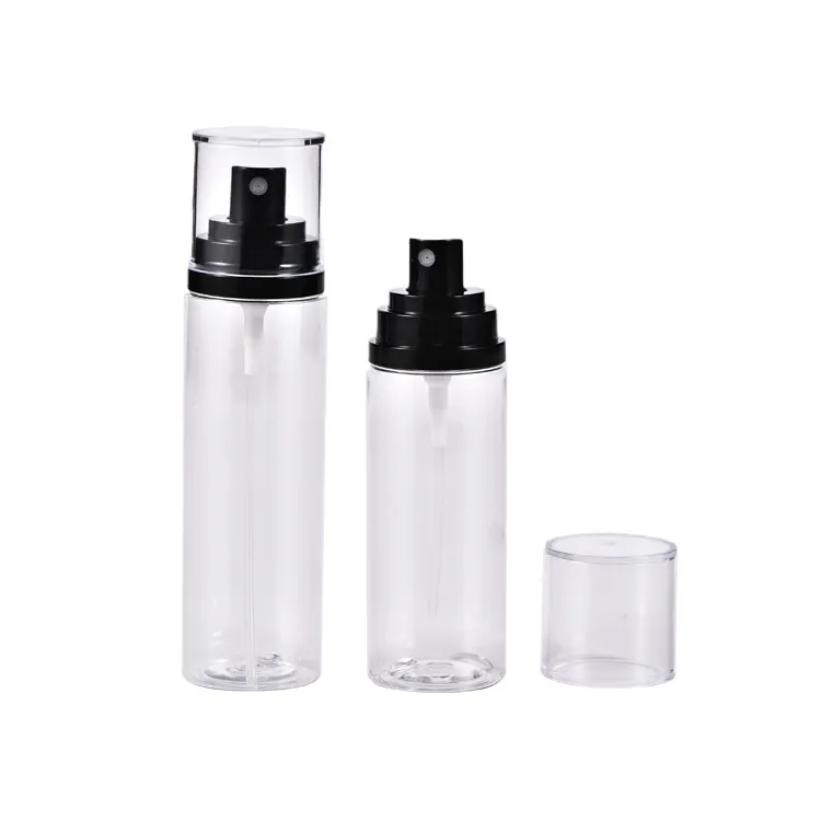 Lager leer 60ml 80ml 100ml klarer PET-Kunststoff Fein nebel pumpe Sprüh flasche Gesichts wasser flasche für Kosmetika