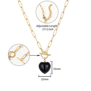 Collar con Colgante de Ágata Natural Unisex, Chapado en Oro y Plata sobre Acero Inoxidable, Diseño Moderno, OEM/ODM - Product Image 1