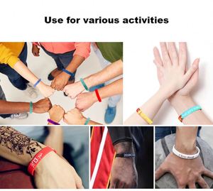 Wholesale Cheap Printing Debossed Bracelet Custom Your Own Logo Bands Silicon Wristband for Advertising <b>Gifts</b> - Product Image 5