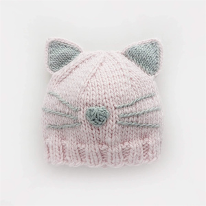 Gorro de punto hecho a mano para cachorro <span class=keywords><strong>con</strong></span> orejas caídas, gorro de punto acogedor <span class=keywords><strong>con</strong></span> orejas de animal, gorro de punto grueso para bebé, venta al por mayor - Product Image 6