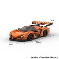 MOC Puzzle Créatif Vitesse 8 Grilles Course Automobile Compatible avec Modèle de Voiture de Course Sportive Supercar de Luxe Jouet de Construction en Plastique ABS