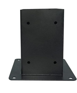 Kit de bricolaje de pérgola. Soporte de carpintería de 5 vías y poste de anclaje, kit de soporte de madera elevado con recubrimiento de polvo negro para vigas de madera, pérgola, Gazeb - Product Image 3