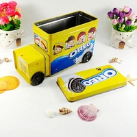 Boîtes à gâteaux irrégulières en étain, Bus de données, pour nourriture, gâteau, thé, café ou cookies, emballage, boîte cadeau en métal