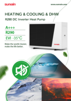 Bomba de Calor Monobloque Sunrain R290 DC Inverter con Control Inteligente WiFi, Bajo GWP, A++, 6KW, para Uso Residencial y Comercial