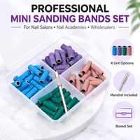 50 pièces de bandes abrasives en résine de 3 mm pour ponceuse à ongles, accessoires de manucure et pédicure, grain 60 #   80 #   120 #   150 #   180 #