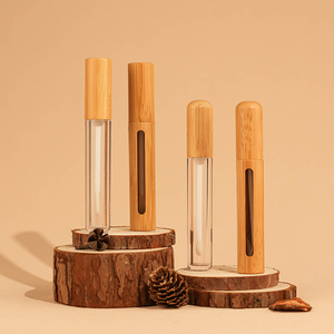 Hot bán 5ml/10ml Rỗng Mỹ phẩm tre + PP nhựa Son môi Ống container với nắp Tre và biểu tượng tùy chỉnh - Product Image 1