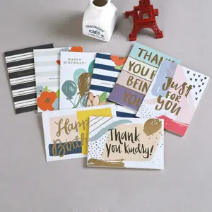 Оптовые продажи с днем рождения украшения набор карт-Эксклюзивные алюминиевые поздравительные открытки на день рождения с надписью «Thank I Love You»