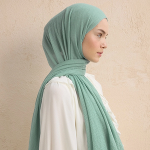 Premium Solid Modal Crinkle Hijab Lightweight Breathable Soft <b>Scarf</b> for Ladies Daily Wear Beach Travel <b>Ethnic</b> Traditional <b>Shawls</b> - Product Image 2