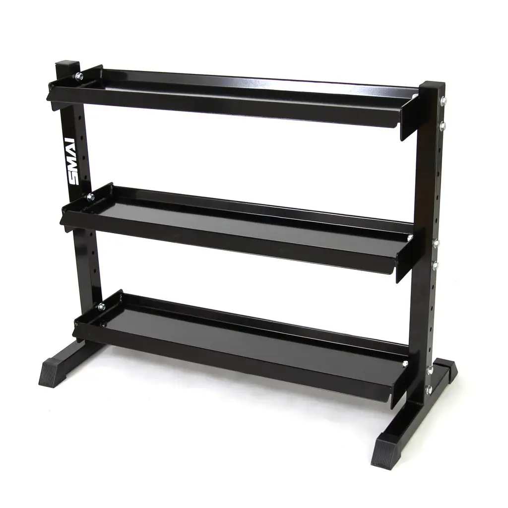 Factory wholesale Gym Equipment storage three-tier rack kettlebell 3 tier dumbbell kettlebell rack