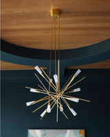 XZ Vintage nórdico de lujo cocina techo decorativo Led latón Sputnik luces colgantes y candelabro diseño colgante