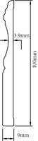 Raito – cadre de porte et fenêtre en PVC blanc, moulure de garniture de plinthe polyvalente, vente en gros, U-DJ100