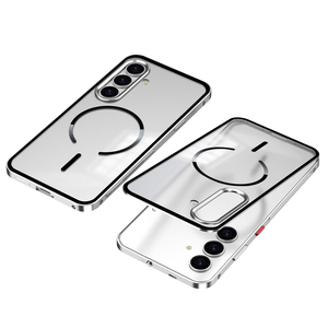 Étui antichoc transparent-mat avec pare-chocs métallique magnétique élastique à clipser, design sportif pour S26 Ultra/S26/S25/A35/A57 - Product Image 2