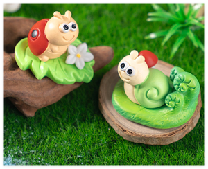 3D résine fleur champignon miel escargots abeilles coccinelles animaux figurines poupée enfants jardinage Miniature jouet éducatif fée maison ensemble - Product Image 3