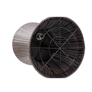 등나무 쿨러 테이블 아이스 버킷 야외 3 피스 PE 바 테이블 등나무 아이스 버킷 리프트 음료 아이스 와인 테이블 - Product Image 6