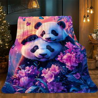 Selimut Sofa Bed Flanel Modern Populer Berkualitas Tinggi Motif Bunga Kupu-kupu Panda