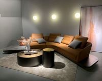 Ensemble de canapés en forme de L irréguliers de style minimaliste italien, meubles de luxe, chaise longue plateforme, ensemble de canapés d'angle
