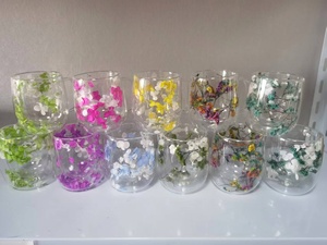 Tazza in <span class=keywords><strong>Vetro</strong></span> Borosilicato a Doppia Parete <span class=keywords><strong>con</strong></span> Design Floreale INS, Resistente al Calore, per Tè/Caffè - Product Image 5