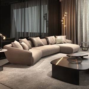 Sofá de tela con hebilla mate de terciopelo de lujo ligero con diseños modernos, sofá de lujo suave para el hogar, sofá de esquina, muebles de sala de estar - Product Image 3