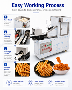 Máquina Automática para Retorcer Masa de Pan, Máquina Pequeña para Hacer Mahua, para Producción de Alimentos en Panaderías - Product Image 4