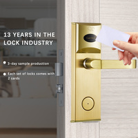Sistema de Cerradura de Puerta Inteligente sin Contacto con Lector de Tarjetas RFID Económico, Cerradura de Manija con Control de Acceso sin Llave para Hotel T57