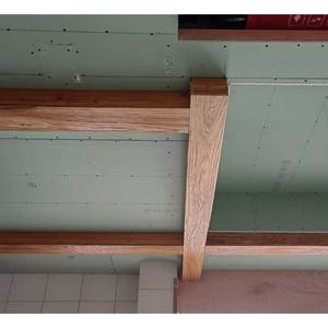 <span class=keywords><strong>Poutres</strong></span> en faux olivier en U, 3 faces, en bois massif, style traditionnel vintage, pour décoration intérieure, finition naturelle rustique, durables et écologiques - Product Image 5
