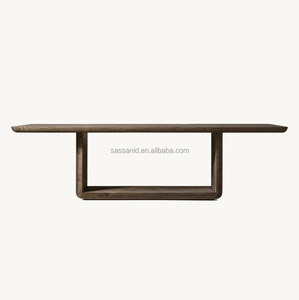 Mesa de comedor rectangular de roble Bora de arquitectura clásica moderna sasánida - Product Image 3