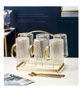 Ensemble de pichet en verre doré, 7 pièces, carafe à eau en verre, pichet en verre traditionnel, offre spéciale - Product Image 5
