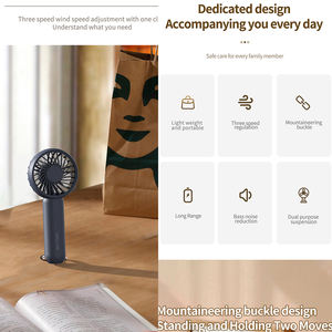 Hxtc88 regalo de negocios personalizado Usb recargable de mano personalizado portátil usable pequeño Mini ventilador de mano práctico - Product Image 2