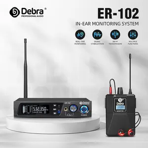 Debra ER-102 UHF Wireless In-Ear Monitoring System With Bluetooth5.0 For Stage Performance Recording Band Drummer Church Speech