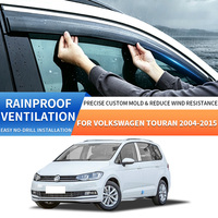 Déflecteurs de Vitres Pare-Soleil et Pluie pour Volkswagen VW Touran 2004-2015
