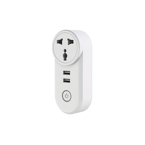 Prise intelligente <span class=keywords><strong>WiFi</strong></span> universelle SmartLife 16A AC110-240V double <span class=keywords><strong>USB</strong></span> 5V 2.1A compatible Alexa Google Voice, ignifuge, en cuivre pur - Product Image 1