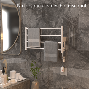 Accessoires de salle de bain, porte-serviettes chauffant en acier inoxydable <span class=keywords><strong>noir</strong></span>, porte-serviettes électrique intelligent - Product Image 4