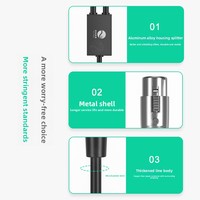 Câble audio XLR mâle-femelle avec conducteur en cuivre sans oxygène pour amplificateur, mixeur, extension MP3