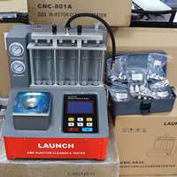 Machine de nettoyage et de test d'injecteurs de carburant piézoélectriques LAUNCH CNC801A GDI EFI FEI pour 6 cylindres, pour voiture