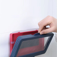 Support de téléphone étanche pour douche, anti-buée, rotation à 360°, réglable, pour salle de bain, cuisine, baignoire, piscine, montage mural