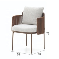 Meubles de jardin de loisirs, chaises de jardin, patio, cadre en aluminium, ensemble de salle à manger en rotin, table et chaises