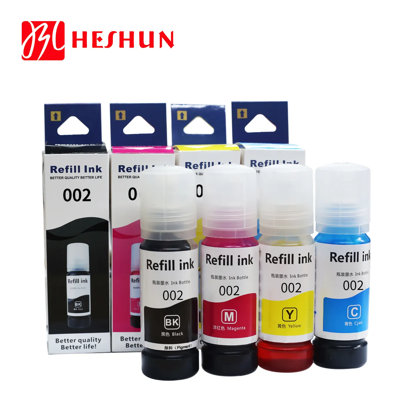HESHUN 002 Farb nachfüll farbe Farb tinte kompatibel für Drucker L1110/L1119/L3100/L3106/L3108/L3109/L3110/L3115/L3116