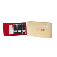 Emballage personnalisé de luxe en papier recyclé imprimé avec impression quadrichromie et votre propre logo pour rouge à lèvres
