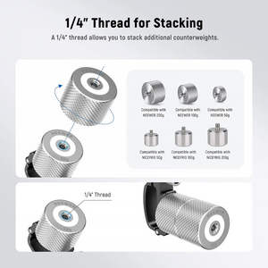 Kit de pince de contrepoids <span class=keywords><strong>NEEWER</strong></span> SIDE ARM 100G pour stabilisateur DJI RS <span class=keywords><strong>2</strong></span> / RS 3 - Product Image 4