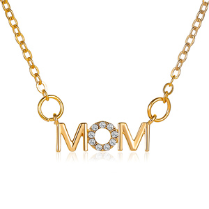 20 piezas Chic MOM MAMA colgante collar color dorado y plateado-perfecto día de la madre y regalos de cumpleaños, uso diario - Product Image 1