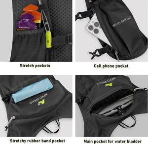 Free Sample Outdoor Sport Hiking Running Cycling Lightweight <b>Water</b> Bladder Backpack Running Hydration Vest Luggage, Bags - Product Image 3