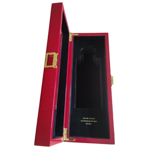 Caja de Madera Roja Personalizada para Té, Rectangular, Hecha a Mano, para Regalo, Origen Shenzhen MH-j163 - Product Image 4