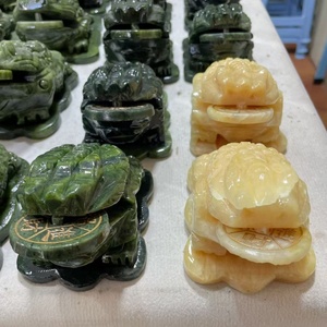 Wholesale Natural <strong>Stone</strong> Carved Yellow Green <strong>Jade</strong> Money Frog Carving Crystal Craft for Gift Decoration - Product Image 6
