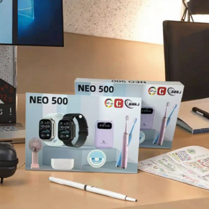 Neo 500 thông minh đồng hồ cho BT cuộc gọi nhỏ Fan 5000mAh không dây sạc vuông Silicone bàn chải đánh răng điện điền vào ánh sáng smartwatches - Product Image 5