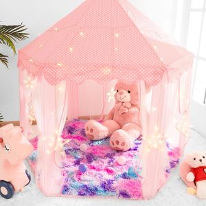 Alfombra Hexagonal Rosa para Tienda de Princesas, Alfombra Suave y Peluda para Habitación Infantil, 4x4.6 Pies, Alfombra de Peluche para Niñas - Product Image 6